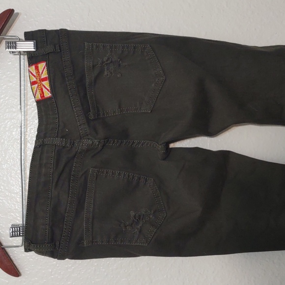 SLIGHTLY USED MACHINE POUR NEUF MODE DARK GREEN JEANS LOW RISE SIZE 28 - Picture 10 of 15